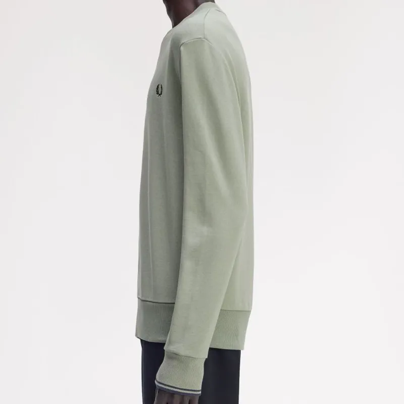 Fred Perry Sweatshirt - Bayleaf/Dark Airforce/Tennis Blue-5