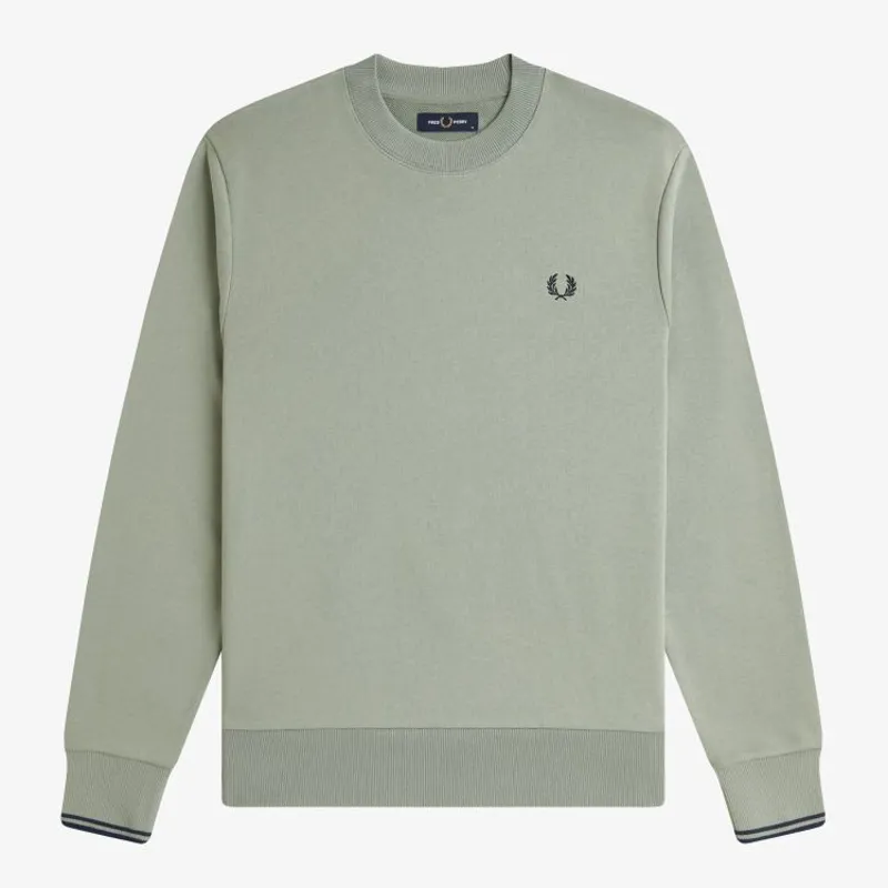 Fred Perry Sweatshirt - Bayleaf/Dark Airforce/Tennis Blue