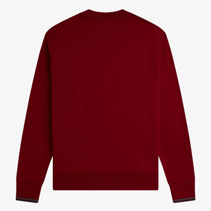Fred Perry Sweatshirt - Burnt Red/Sport Green/Navy-1
