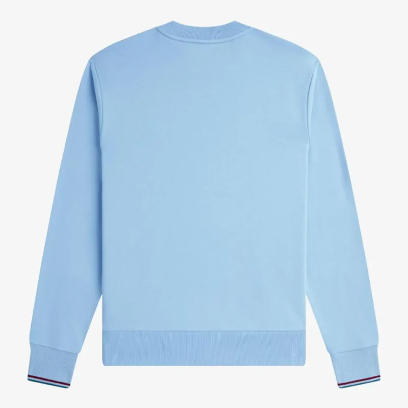 Fred Perry Sweatshirt - Track Blue/Burnt Red/Sport Green-1