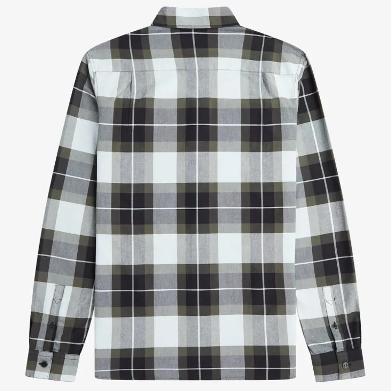 Fred Perry Tartan Shirt - Light Ice-1