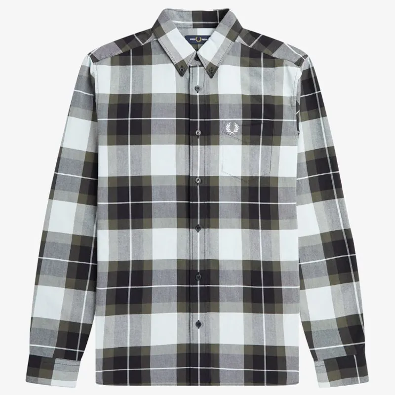 Fred Perry Tartan Shirt - Light Ice