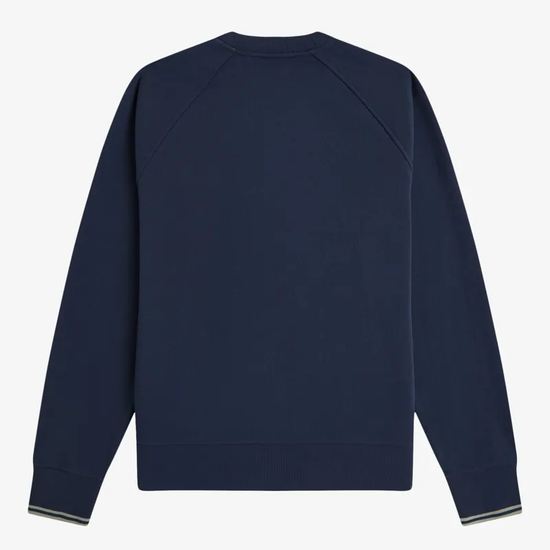 Fred Perry Tipped Crewneck Sweatshirt - Dark Airforce-1
