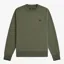 Fred Perry Tipped Crewneck Sweatshirt - Laurel Wreath Green