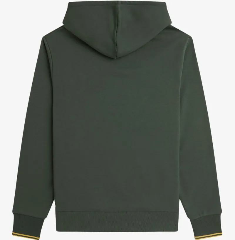 Fred Perry Tipped Hooded Sweatshirt - Court Green-1