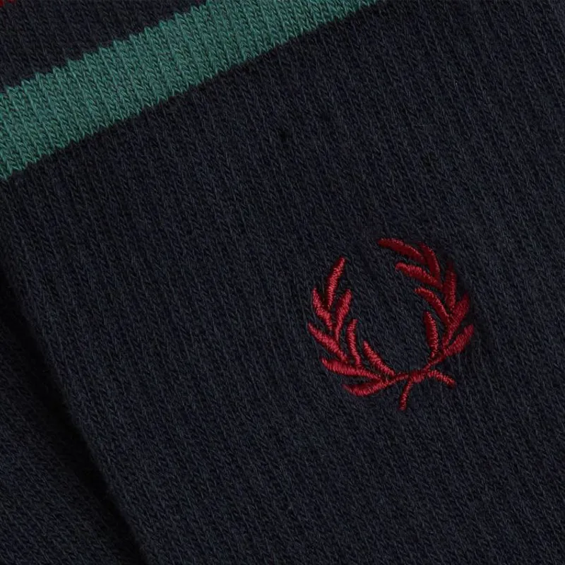 Fred Perry Tipped Sports Socks - Navy-1