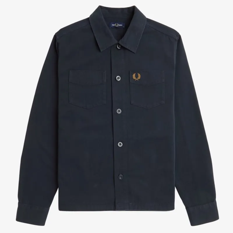 Fred Perry Twill Overshirt - Navy