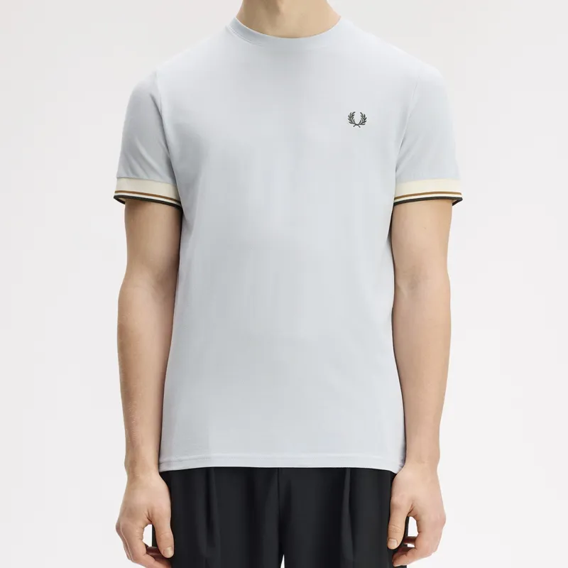 Fred Perry Twin Tipped Cuff T-Shirt - Dusky Blue-2