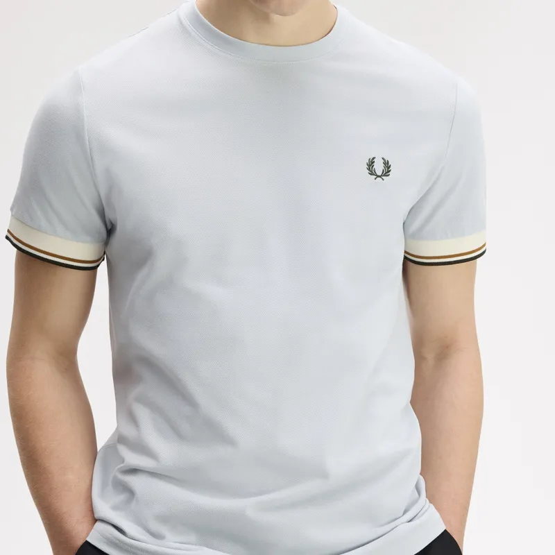 Fred Perry Twin Tipped Cuff T-Shirt - Dusky Blue-4