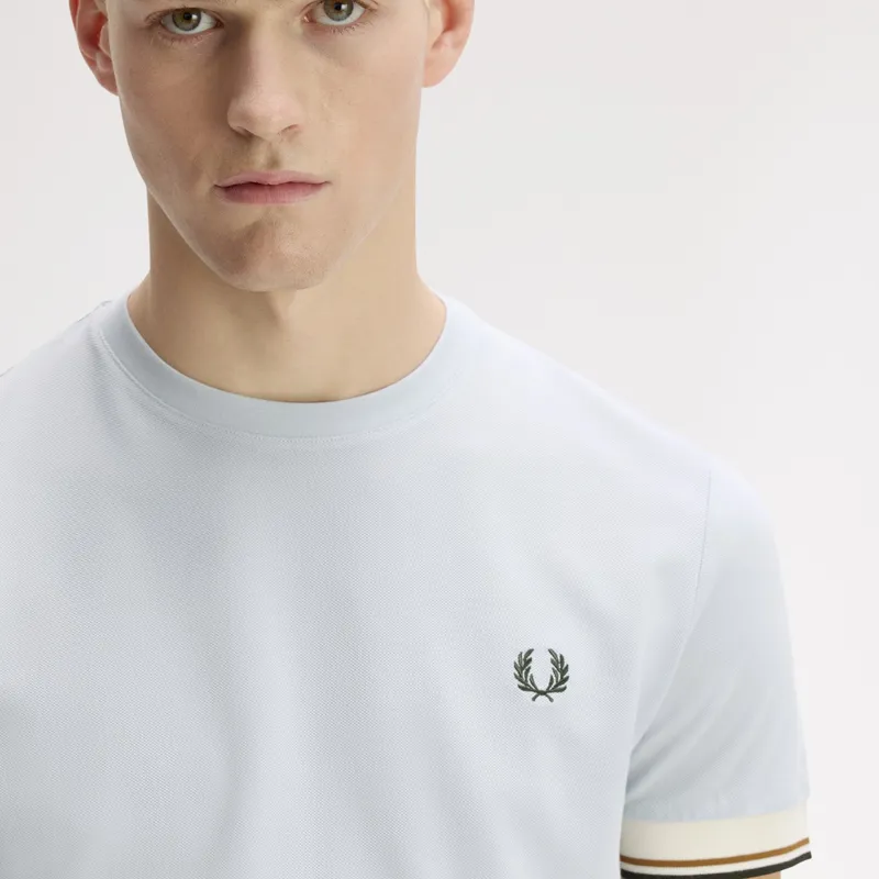 Fred Perry Twin Tipped Cuff T-Shirt - Dusky Blue-5