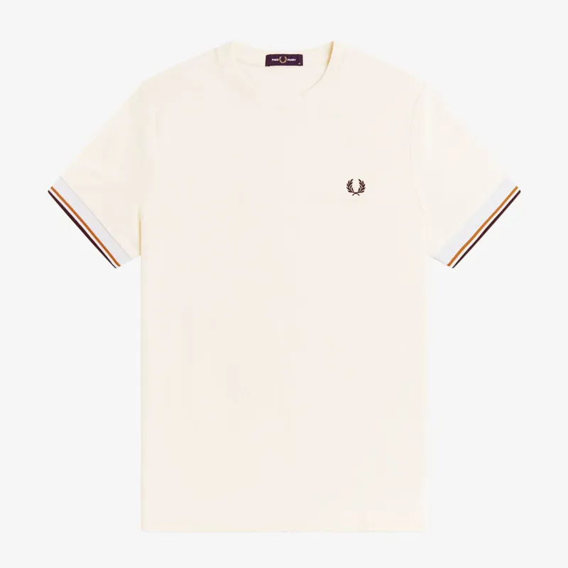 Fred Perry Twin Tipped Cuff T-Shirt - Ecru