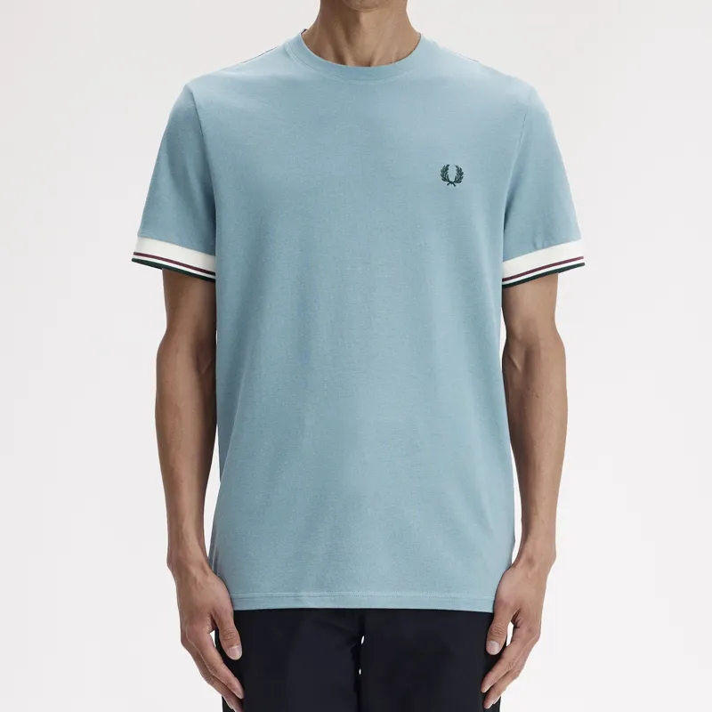 Fred Perry Twin Tipped Cuff T-Shirt - Stockport Blue-2