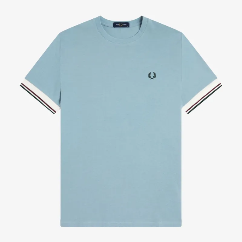 Fred Perry Twin Tipped Cuff T-Shirt - Stockport Blue