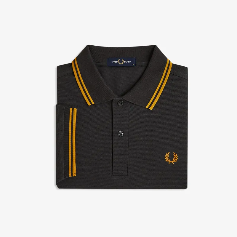 Fred Perry Twin Tipped Polo Shirt M3600 - Anchor Grey/Golden-2