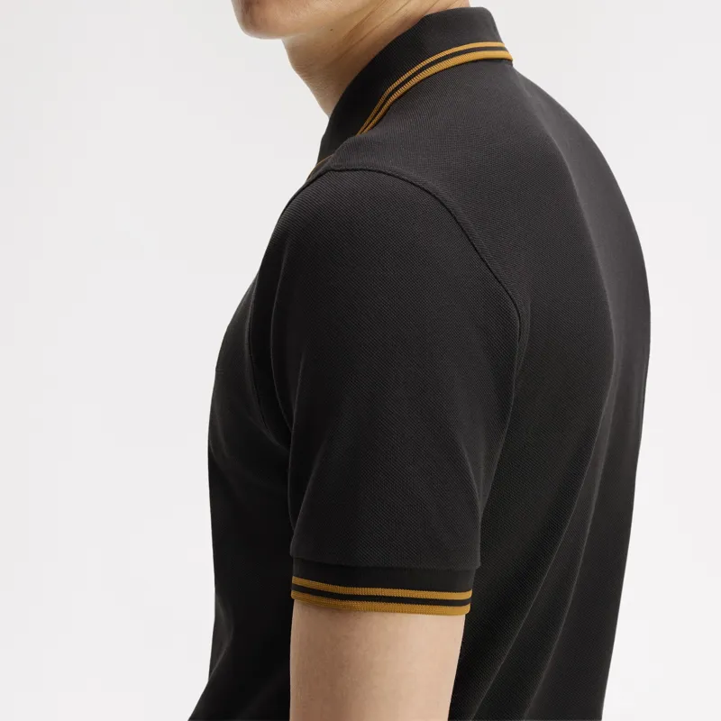 Fred Perry Twin Tipped Polo Shirt M3600 - Anchor Grey/Golden-4