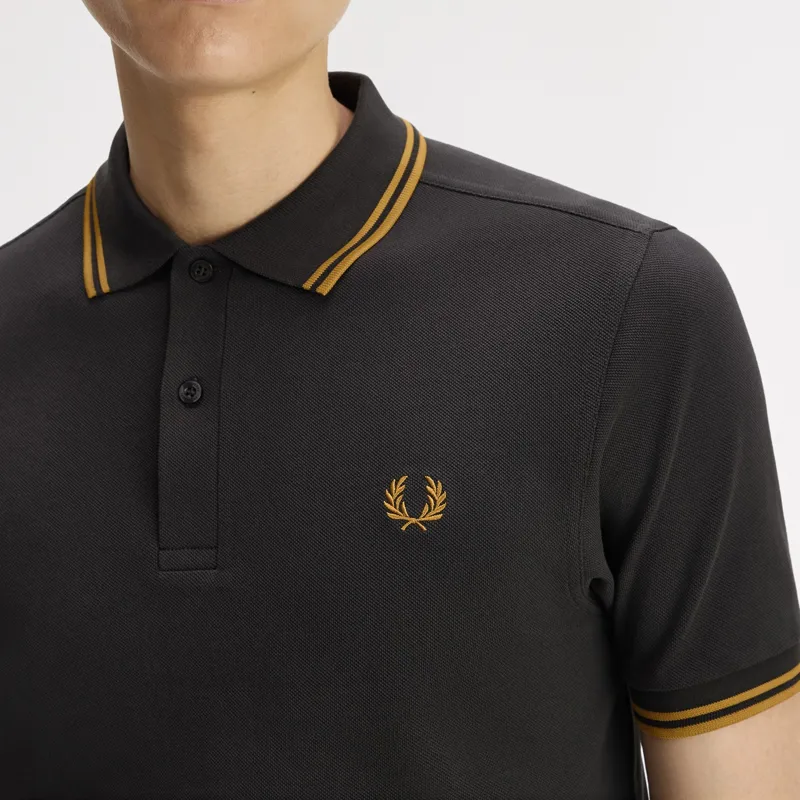 Fred Perry Twin Tipped Polo Shirt M3600 - Anchor Grey/Golden-5