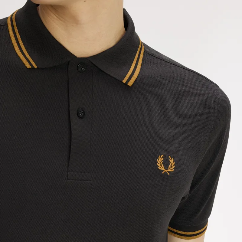 Fred Perry Twin Tipped Polo Shirt M3600 - Anchor Grey/Golden-6