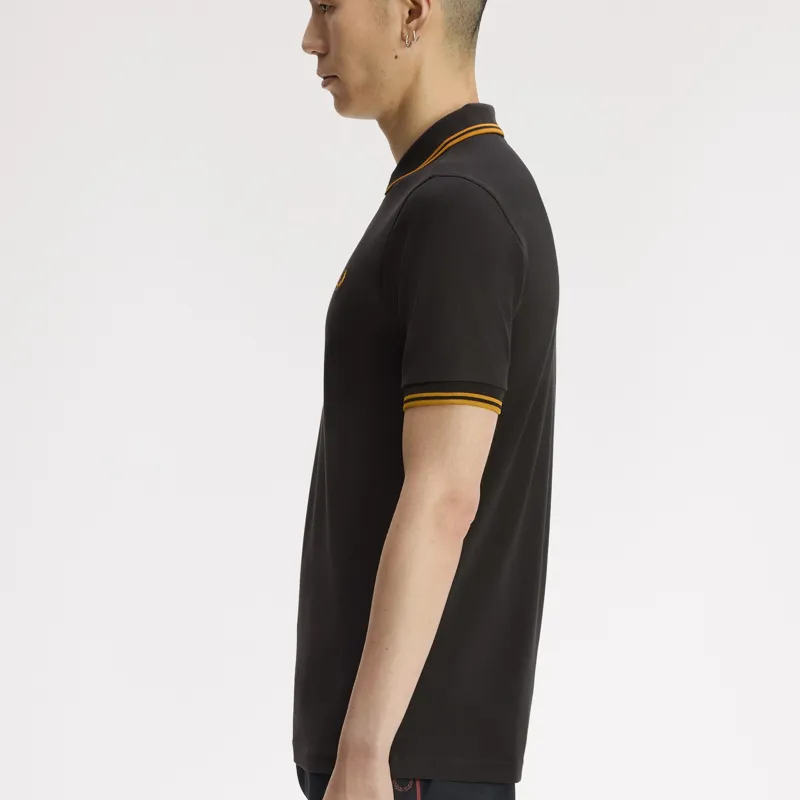 Fred Perry Twin Tipped Polo Shirt M3600 - Anchor Grey/Golden-8