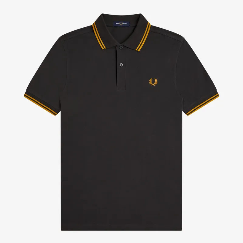 Fred Perry Twin Tipped Polo Shirt M3600 - Anchor Grey/Golden