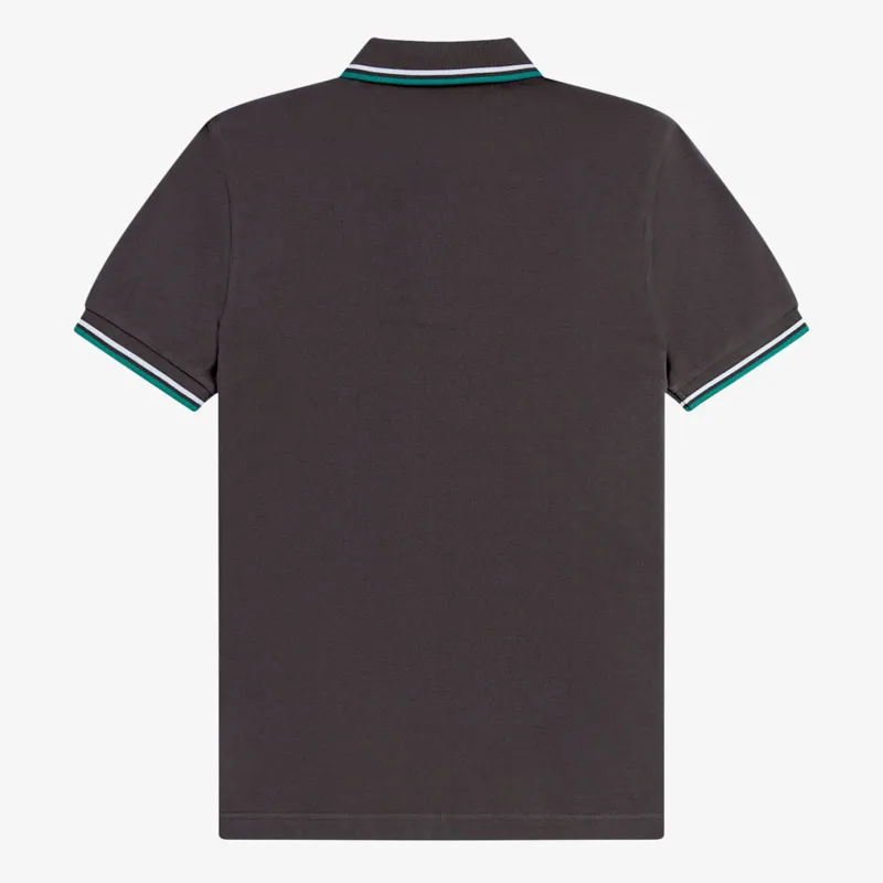 Fred Perry Twin Tipped Polo Shirt M3600 - Anchor Grey/Light Ice/Sport Green-1