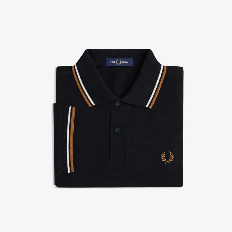 Fred Perry Twin Tipped Polo Shirt M3600 - Black-2