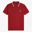 Fred Perry Twin Tipped Polo Shirt M3600 - Burnt Red/Snow White