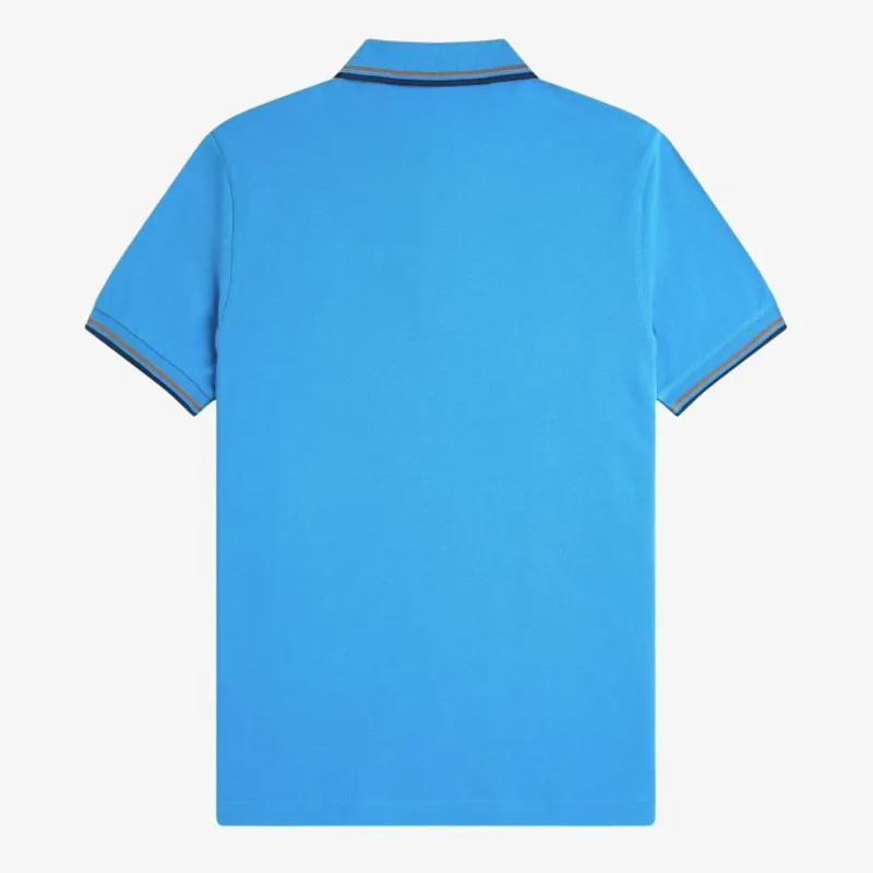 Fred Perry Twin Tipped Polo Shirt M3600 - Court Blue/Shaded Stone/Dark Petrol-1