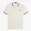 Fred Perry Twin Tipped Polo Shirt M3600 - Ecru/Brandy/Night Green