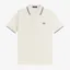 Fred Perry Twin Tipped Polo Shirt M3600 - Ecru/Dusky Blue/French Navy
