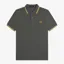 Fred Perry Twin Tipped Polo Shirt M3600 - Field Green/Ecru/Golden