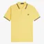 Fred Perry Twin Tipped Polo Shirt M3600 - Lemon Barley/Tennis Blue