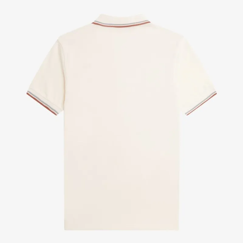 Fred Perry Twin Tipped Polo Shirt M3600 - Light Ecru/Silver Blue/Cinnamon-1