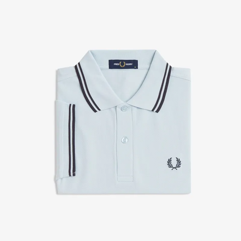 Fred Perry Twin Tipped Polo Shirt M3600 - Light Ice/Anchor Grey/Anchor Grey-2