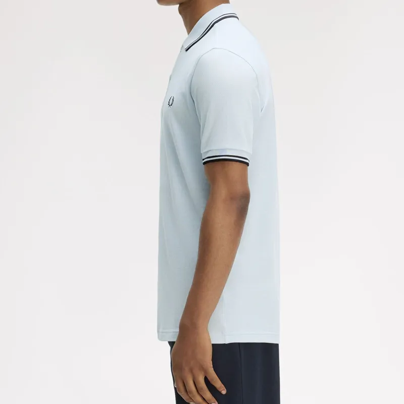 Fred Perry Twin Tipped Polo Shirt M3600 - Light Ice/Anchor Grey/Anchor Grey-4