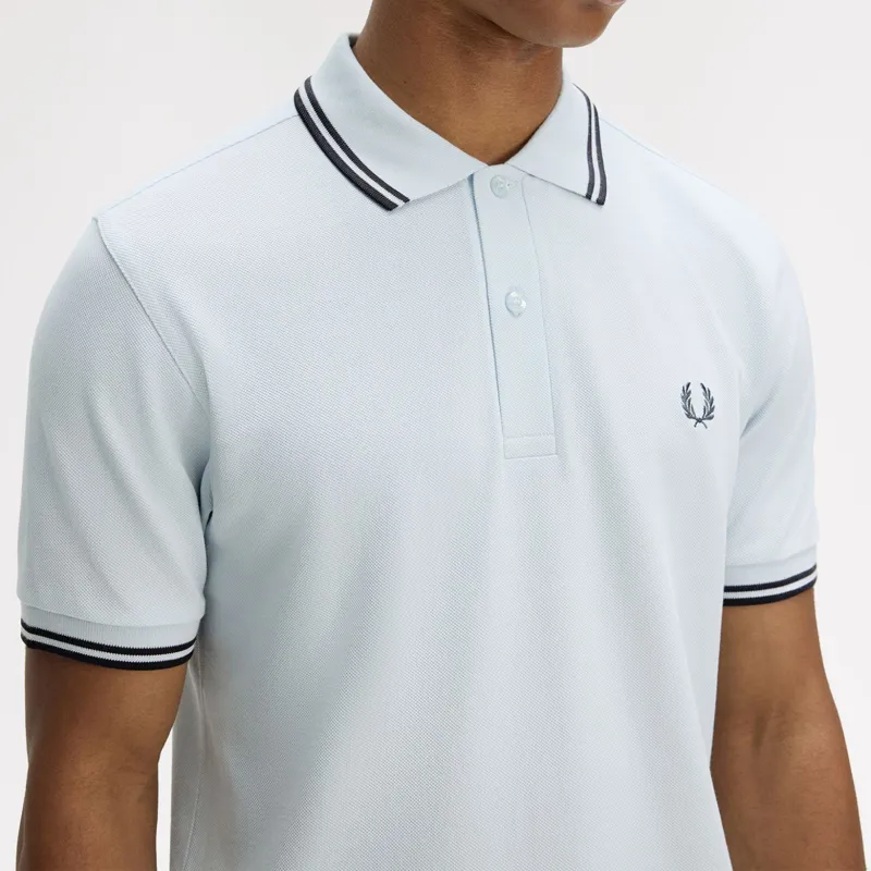 Fred Perry Twin Tipped Polo Shirt M3600 - Light Ice/Anchor Grey/Anchor Grey-6