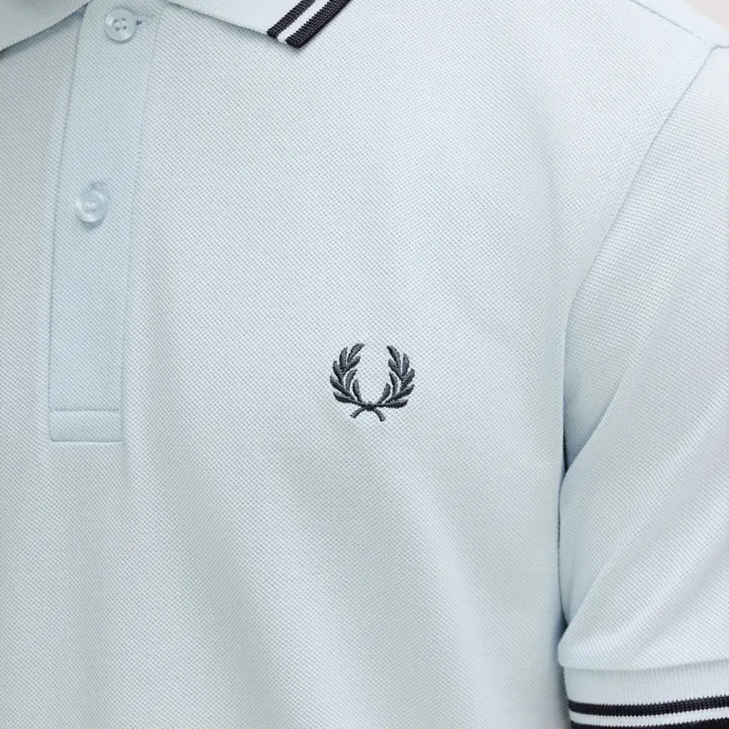 Fred Perry Twin Tipped Polo Shirt M3600 - Light Ice/Anchor Grey/Anchor Grey-7
