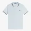 Fred Perry Twin Tipped Polo Shirt M3600 - Light Ice/Anchor Grey/Anchor Grey
