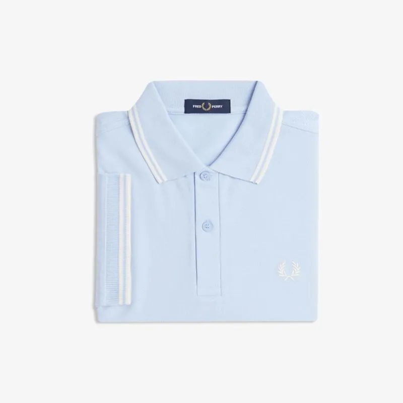 Fred Perry Twin Tipped Polo Shirt M3600 - Light Smoke/Ecru-2