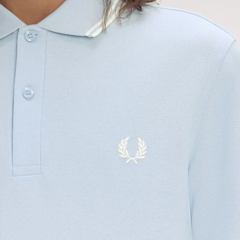 Fred Perry Twin Tipped Polo Shirt M3600 - Light Smoke/Ecru-4