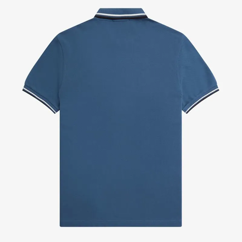 Fred Perry Twin Tipped Polo Shirt M3600 - Midnight Blue/Snow White/Black-1