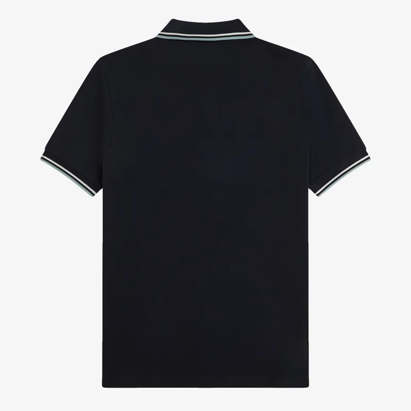 Fred Perry Twin Tipped Polo Shirt M3600 - Navy/Ecru/Silver Blue-1