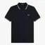 Fred Perry Twin Tipped Polo Shirt M3600 - Navy/Ecru/Silver Blue