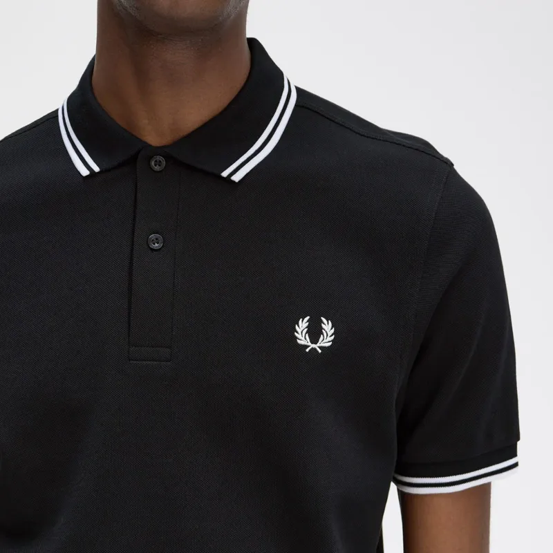 Fred Perry Twin Tipped Polo Shirt M3600 - Navy/White-4