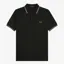 Fred Perry Twin Tipped Polo Shirt M3600 - Night Green/Dusky Blue/Dark Caramel