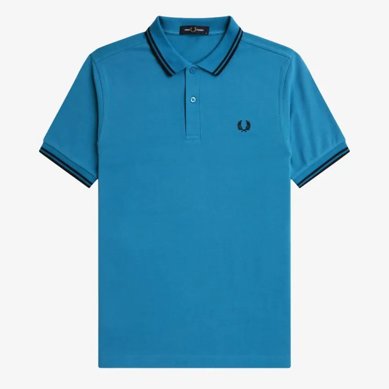 Fred Perry Twin Tipped Polo Shirt M3600 - Ocean/Navy