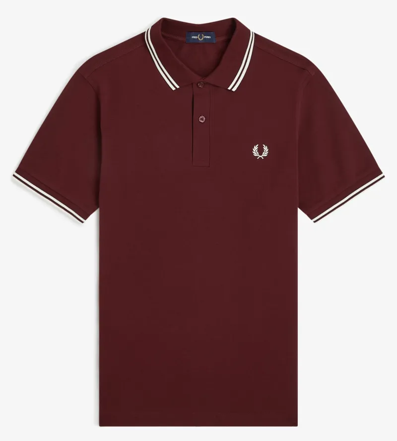 Fred Perry Twin Tipped Polo Shirt M3600 - Oxblood