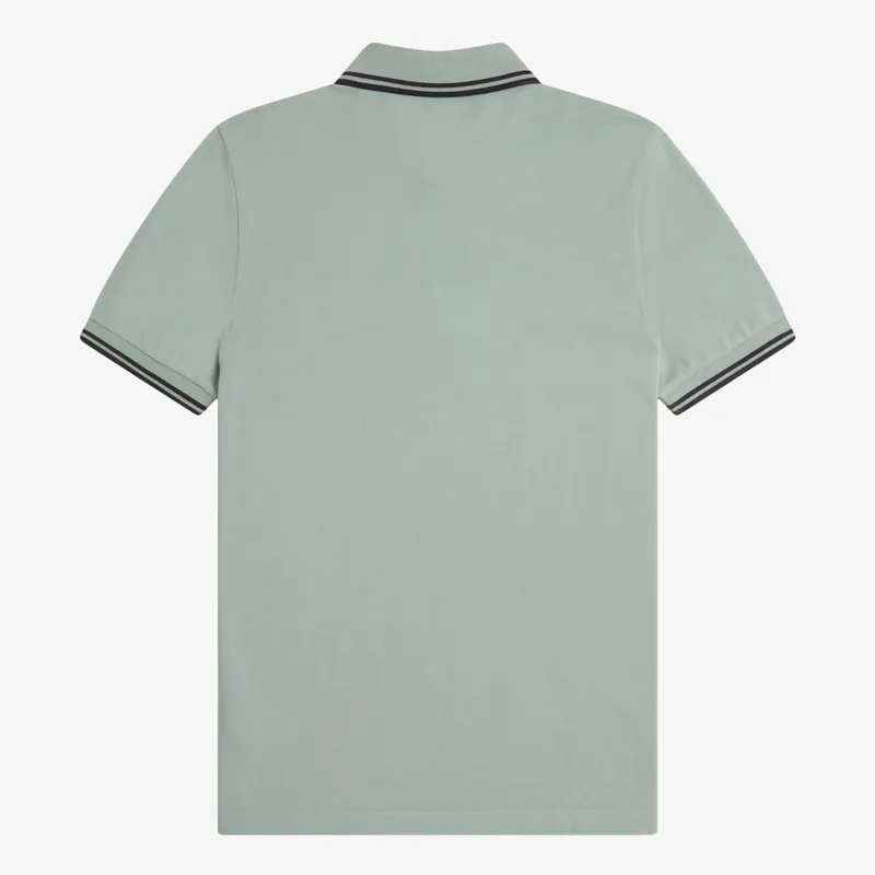 Fred Perry Twin Tipped Polo Shirt M3600 - Silver Blue/Dark Airforce/Dark Airforce-1
