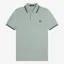 Fred Perry Twin Tipped Polo Shirt M3600 - Silver Blue/Dark Airforce/Dark Airforce