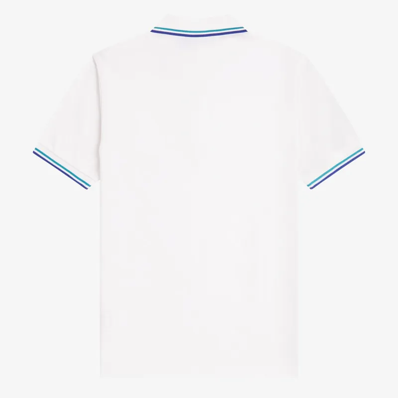 Fred Perry Twin Tipped Polo Shirt M3600 - Snow White/Deep Mint/Soho Eclipse-1