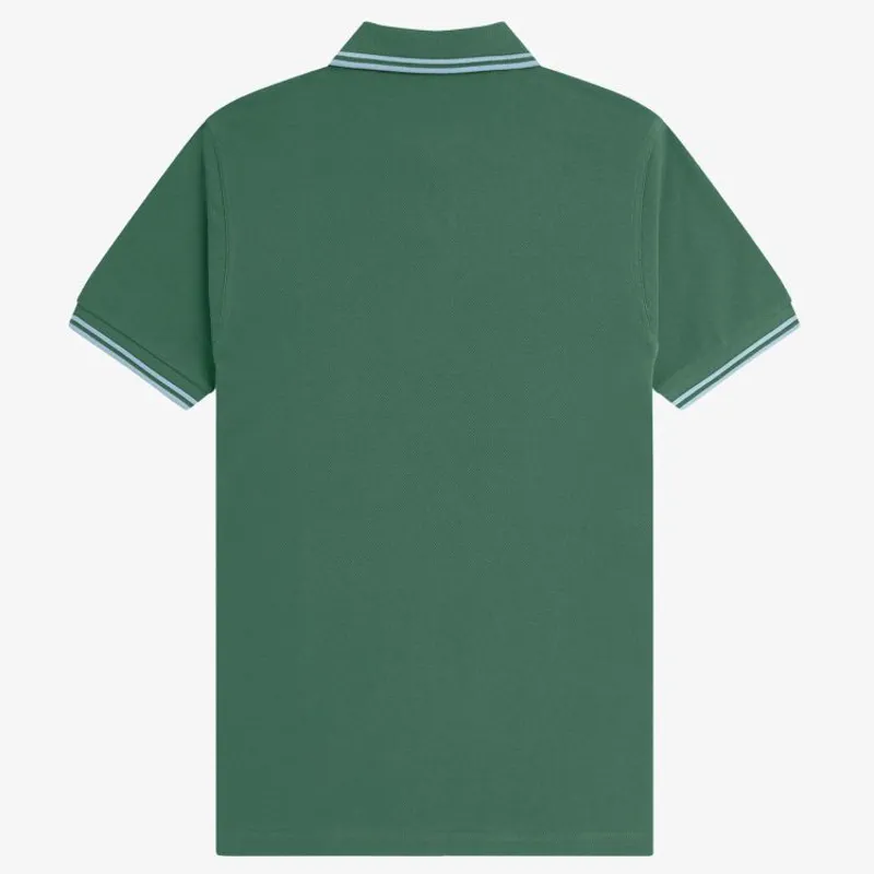 Fred Perry Twin Tipped Polo Shirt M3600 - Sport Green/Track Blue-1